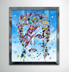 Mixed Media Original on Aluminum in Resin